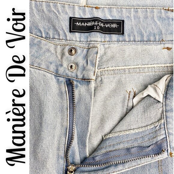 MANIÈRE DE VOIR Skinny High Rise Skinny Jeans With Zipper Legs, UK 10/ US4 - Picture 8 of 10